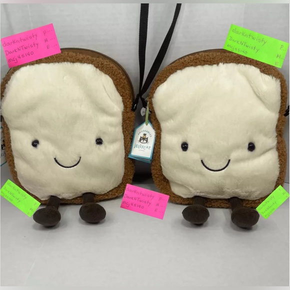 SALE! JELLYCAT AMUSEABLES TOAST CROSSBODY BAG BNWT PRICE FIRM - Picture 5 of 10